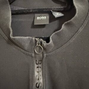 Boss Charcoal Full-Zip Sweatshirt